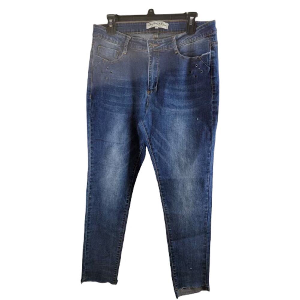 Rhythm + Rose Medium Wash Blue Denim Skinny Jeans Women's Size 14